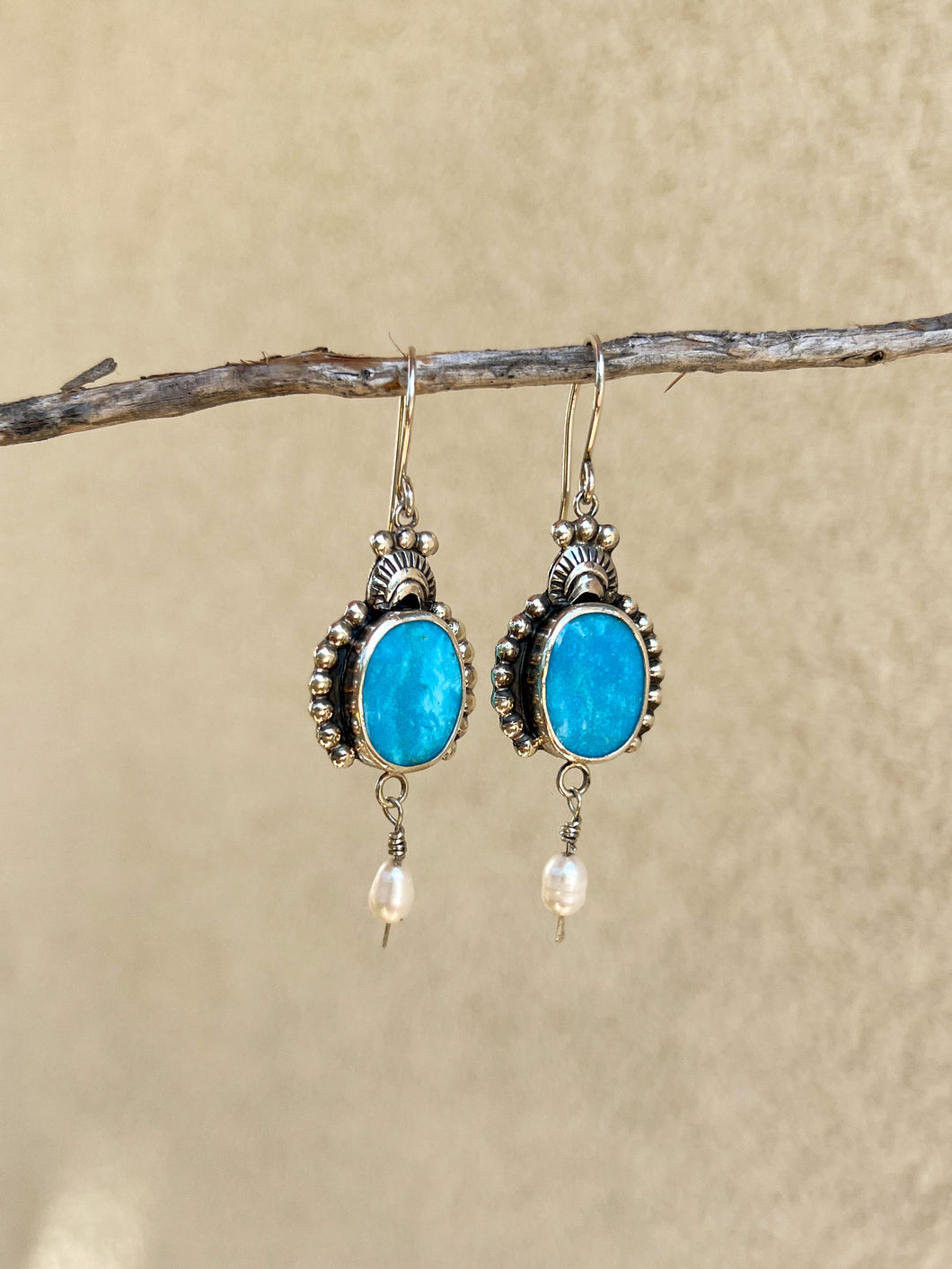 Azure Desert Pearl Earrings