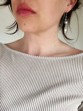 Load image into Gallery viewer, Sacred Heart Earrings w Pearls - SS
