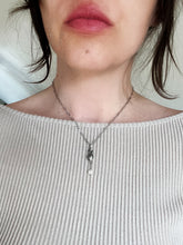 Load image into Gallery viewer, Sacred Heart + Pearl Pendant - SS
